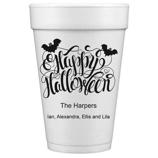 Happy Halloween Styrofoam Cups
